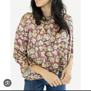 NWT Clara The Label Calla Blouse In Plumeria